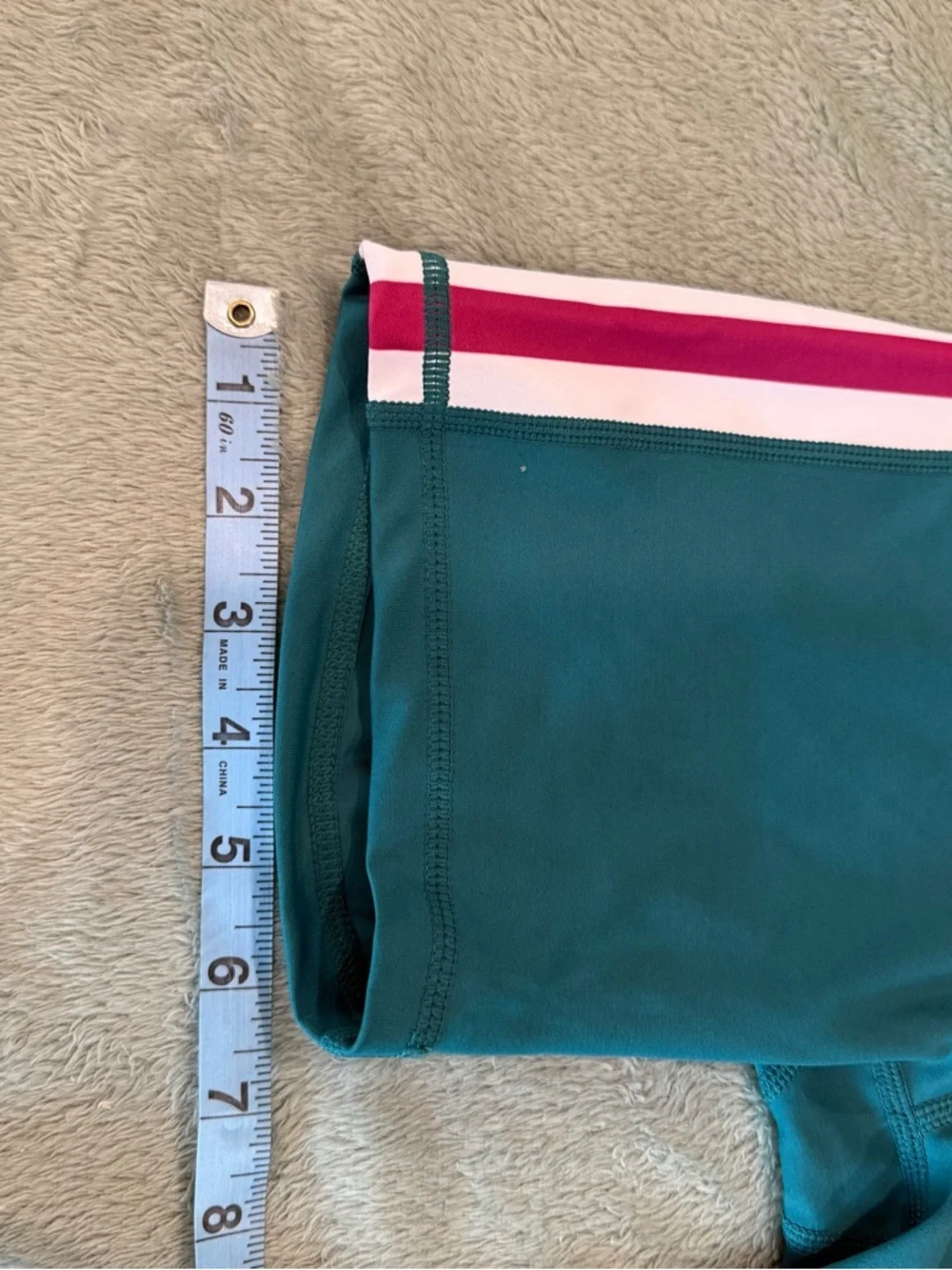 Wilo The Label Rib Bike Shorts XS Green Pink Athletic High Rise NWT - Picture 11 of 12